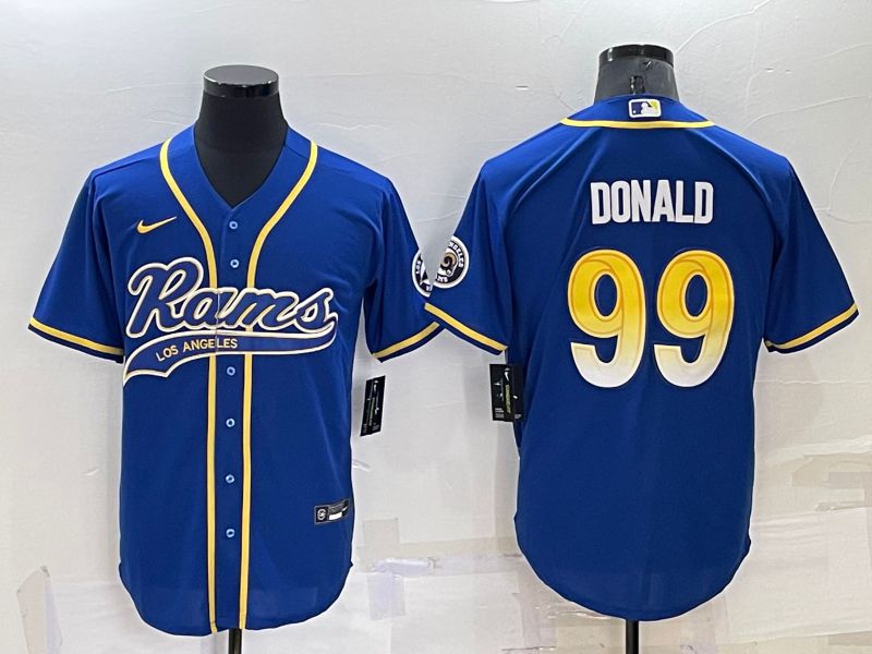 Men Los Angeles Rams #99 Donald Blue 2022 Nike Co branded NFL Jersey->los angeles rams->NFL Jersey